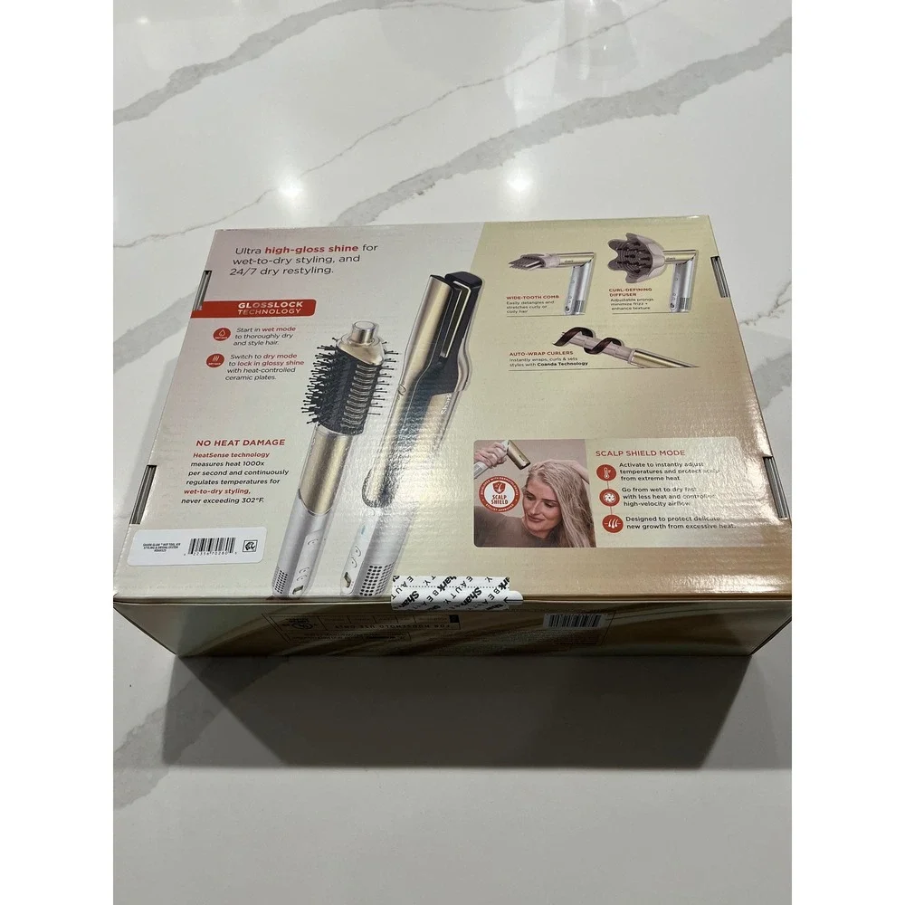 Shark Glam Hot Tool Air Styling & Drying System Gold HD6052S Multi-Styler NEW - Picture 2 of 5